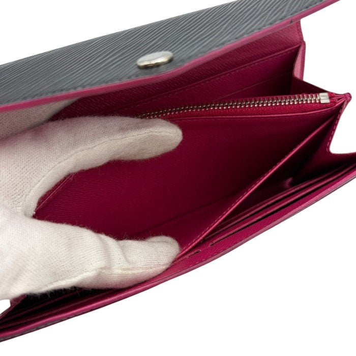 LOUIS VUITTON ルイヴィトン エピ ポルトフォイユ サラ 長財布 M64322 ノワール ピンク ブラック ブランド レディース 中古 W４