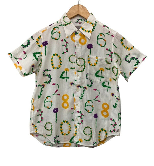 SOU・SOU ソウソウ 高島縮 半袖シャツ 花そすう サイズSS 中古 D4