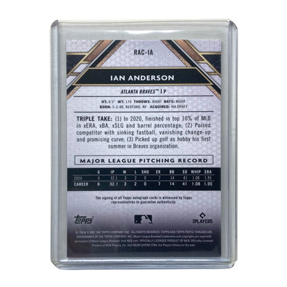 TOPPS MLBカード TRIPLE THREADS IAN ANDERSON BRAVES 03/10 #RAC-IA 中古 IT2