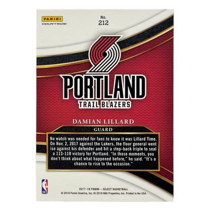 PANINI NBAカード SELECT DAMIAN LILLARD TRAIL BLAZERS #212 中古 IT2