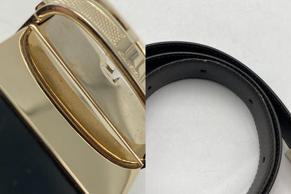 dunhill ダンヒル 回転バックル レザーベルト リバーシブル 中古 D4