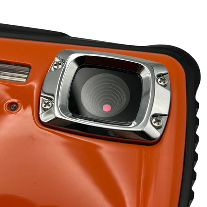 Veldo ヴェルド 防水 デジタルカメラ TN-WTP-CAM01 オレンジ デジカメ 水深3ｍ防水 800万画素 中古 W４