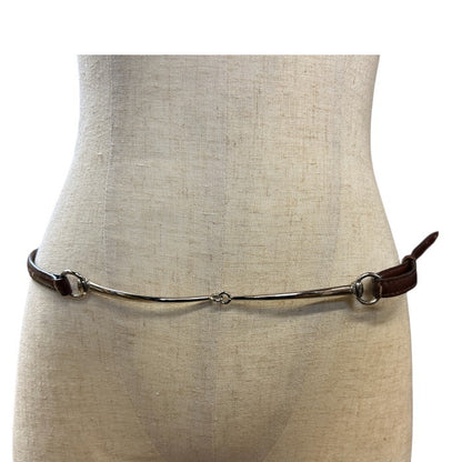 GUCCI グッチ レディース ベルト 037 1476 1110 5 ブランド ブラウン パテント レザー 中古 W４