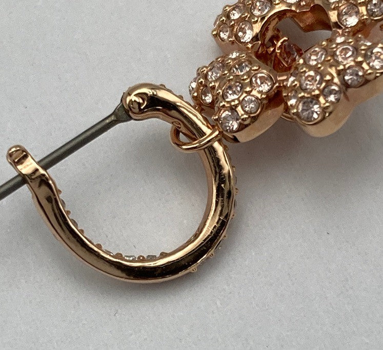 SWAROVSKI スワロフスキー ldyllia イディリア ドロップピアス クローバー 5674212 中古 D4