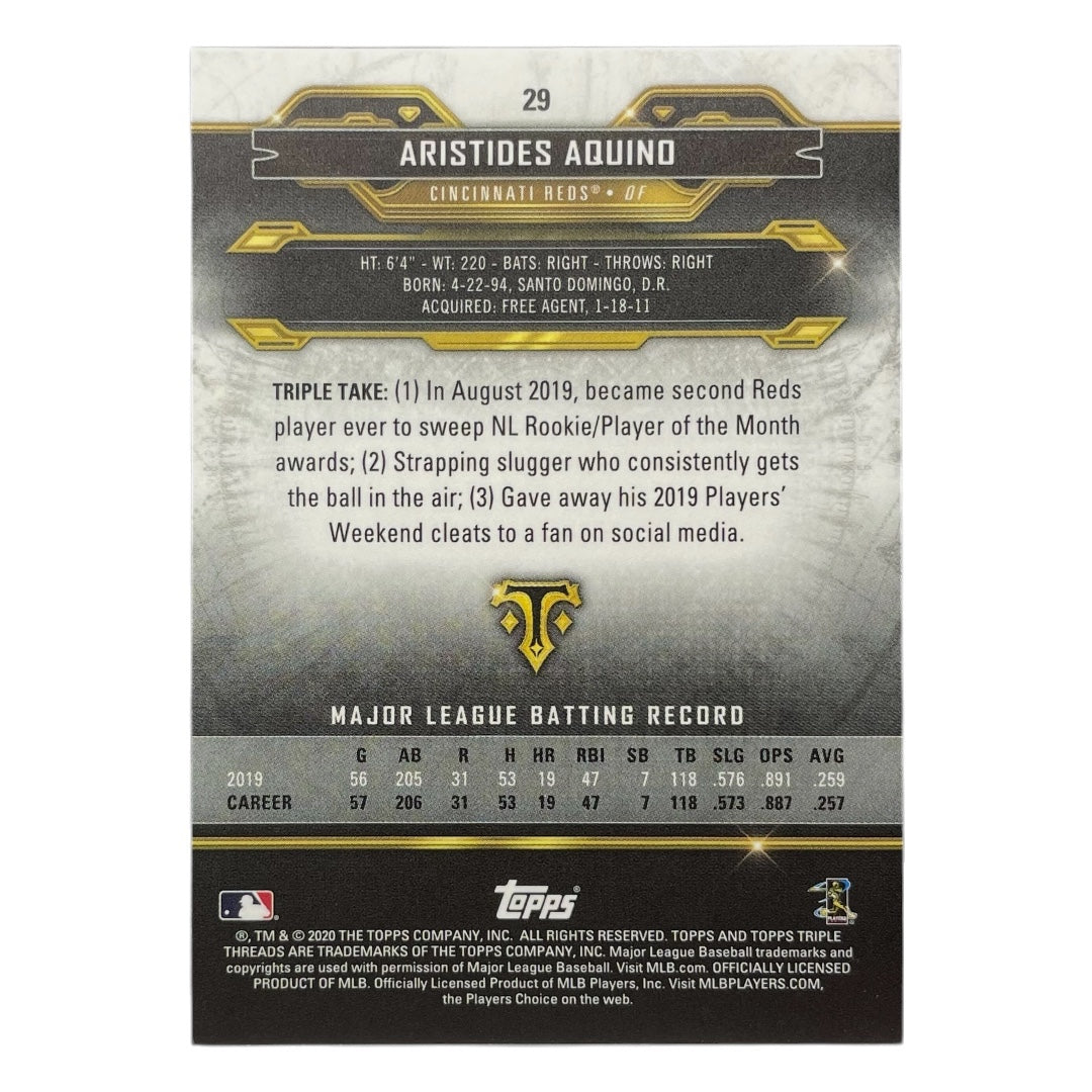 TOPPS MLBカード TRIPLE THREADS ARISTIDES AQUINO CINCINNATI REDS /99 #29 中古 IT2