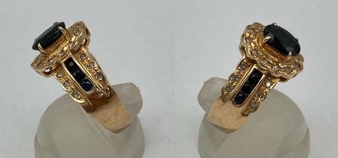 K18 アレキサンドライト1.11ct ダイヤ0.15ct リング 11号 中古 D4