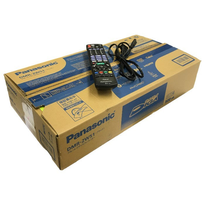 パナソニック ブルーレイレコーダー ブラック HDD500GB 2チューナー BD/DVD スマホ連携 DMR-2W51 中古 T1