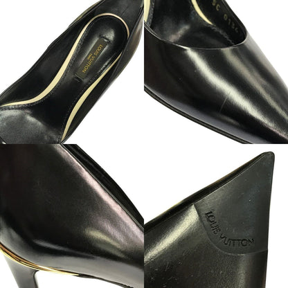 LOUIS VUITTON ルイヴィトン パンプス レディース レザー ハイヒール ポインテッドトゥ ブラック 36.5サイズ 中古 T1
