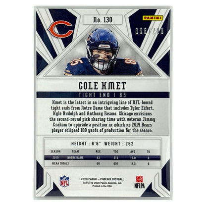 PANINI NFLカード PHOENIX COLE KMET CHICAGO BEARS /299 #130 中古 IT1