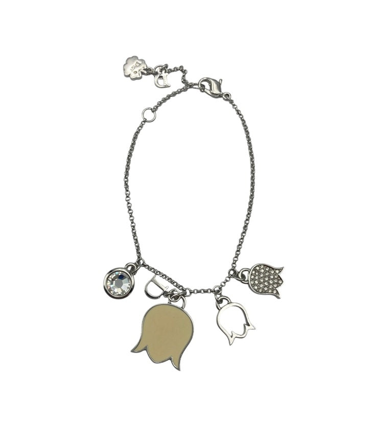 Dior ディオール フラワーモチーフ ブレスレット 中古 D4