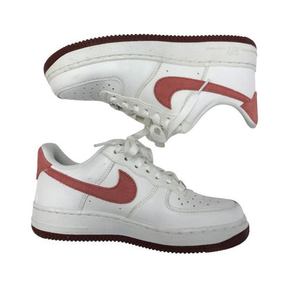 NIKE ナイキ エアフオース1 スニーカー レディース ローカット AIR FORCE バレンタインデー ホワイト/レッド 22.5cm FQ7626-100 中古 T1
