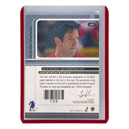 In The Game NHLカード 2002 SIGNATURE SERIES BE A PLAYER BRENDAN SHANAHAN DETROIT RED WINGS #LBS 中古 IT1