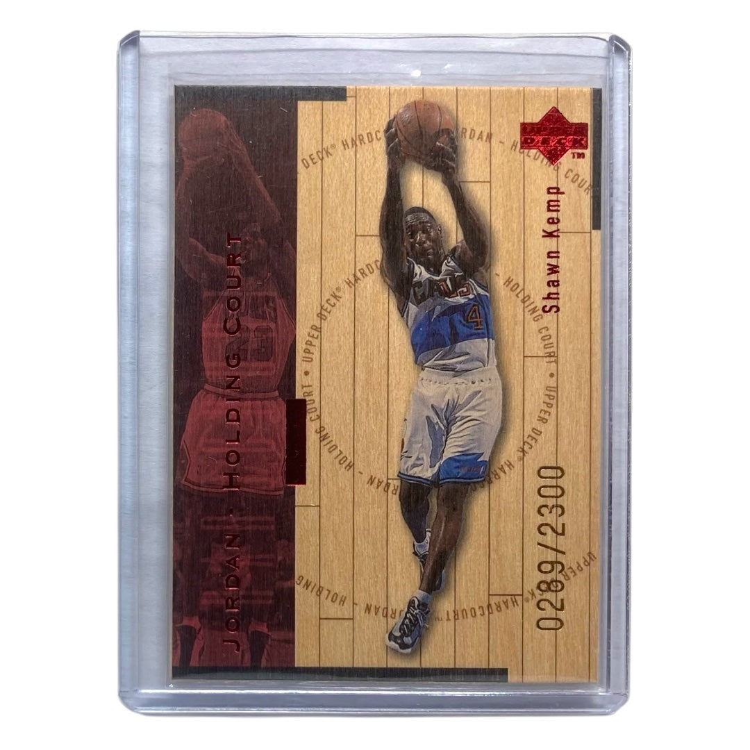 UPPER DECK NBAカード HARDCOURT JORDAN HOLDING COURT SHAWN KEMP CAVALIERS MICHAEL JORDAN BULLS 0289/2300 #J5 中古 IT2