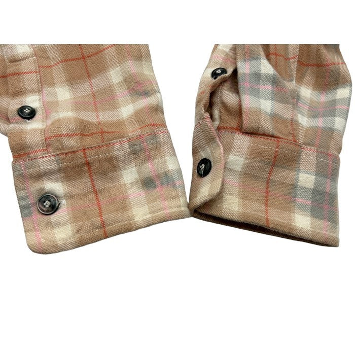 DIESEL ディーゼル フランネルシャツ チェック柄 L メンズ ダイダイ トップス 中古 W４