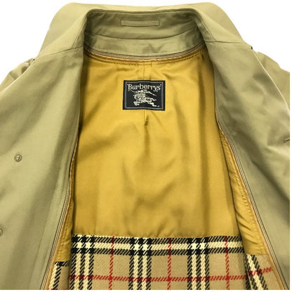 Burberrys バーバリー ステンカラーコート メンズ 秋冬 ライナー付き 無地 チェック柄 カーキ WRO55-940-72 中古 T1