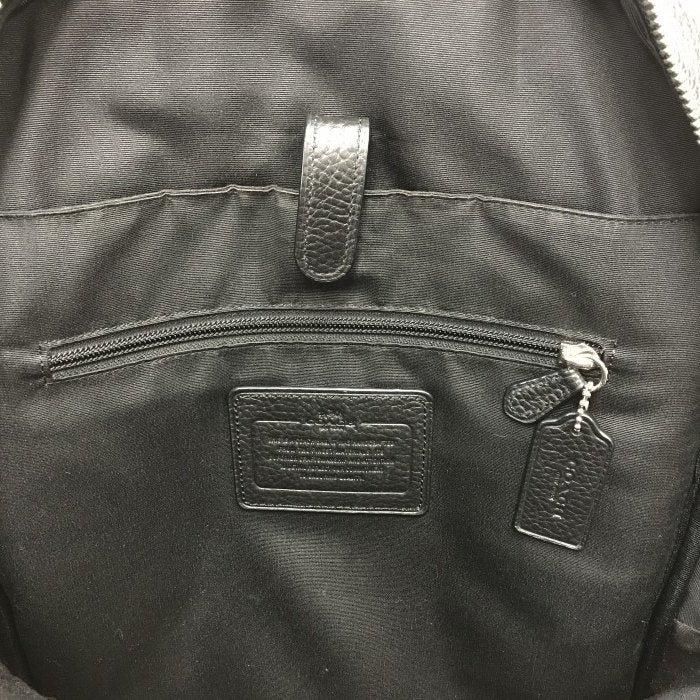 COACH コーチ ハミルトン バックパック メンズ ぺブルレザー  A4/ノートPC リュック ブラック F72082 中古 T1