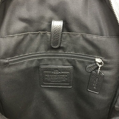 COACH コーチ ハミルトン バックパック メンズ ぺブルレザー  A4/ノートPC リュック ブラック F72082 中古 T1