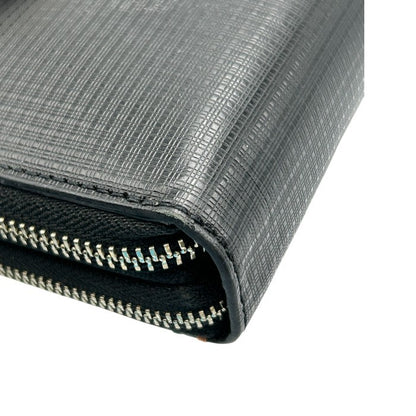 is/it イズイット レザー 長財布 メンズ レディース 大容量 ラウンドファスナー ダブルファスナー 中古 W４