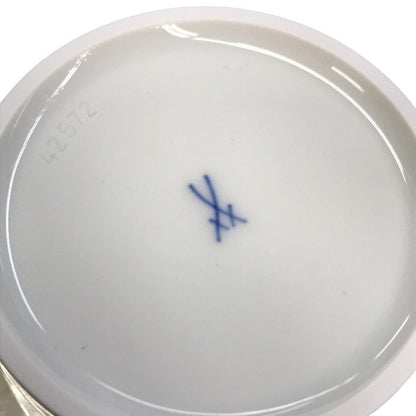 Meissen マイセン ロイヤルブロッサム カップ＆ソーサー 180ml ペア 2客 ホワイト コーヒー 立体 花レリーフ C/S 中古 T1