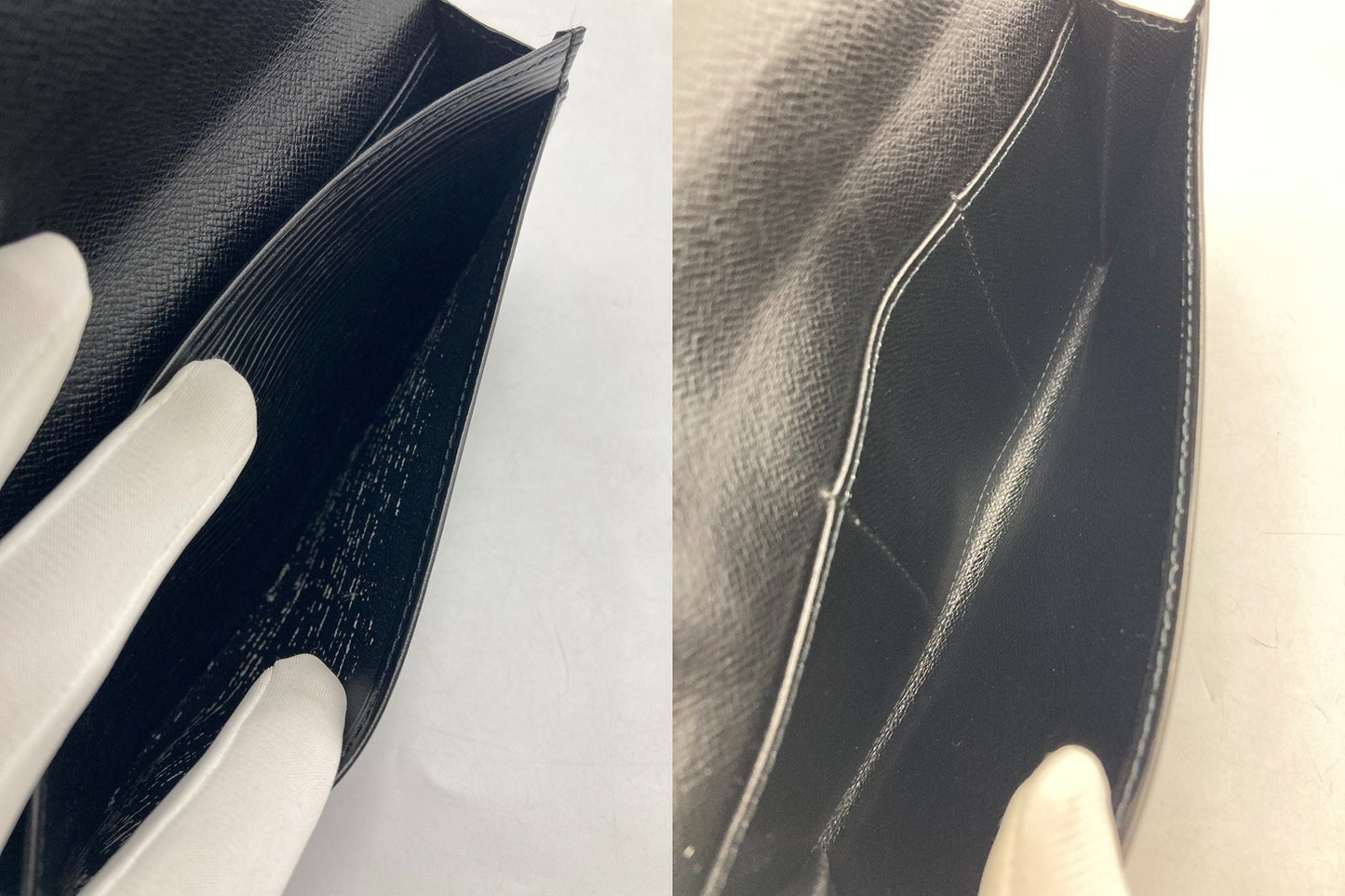 LOUIS VUITTON ルイヴィトン エピ ポルトエン3 カルトクレディ ノワール M63532 長財布 中古 D4