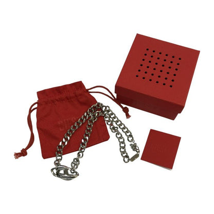 DIESEL ディーゼル ネックレス メンズ ステンレススチール ロゴ 喜平チェーン シルバー D1412040 中古 T1