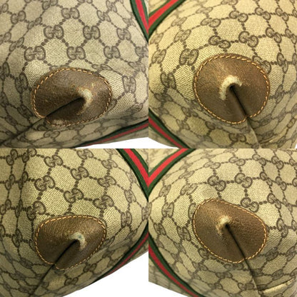 GUCCI グッチ ボストンバッグ ユニセックス オールド シェリー 旅行 大型 ショルダーバッグ PVC ブラウン 6211 中古 T1