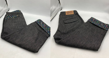 LOUIS VUITTON ルイヴィトン モノグラム マルチカラー クロップド デニムパンツ RW091W WOPA02DAZ サイズ38 レディース 中古 D4