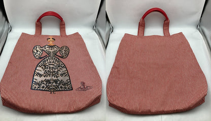 Vivienne Westwood ヴィヴィアンウエストウッド バンボリーナ ストライプ トートバッグ 中古 D4