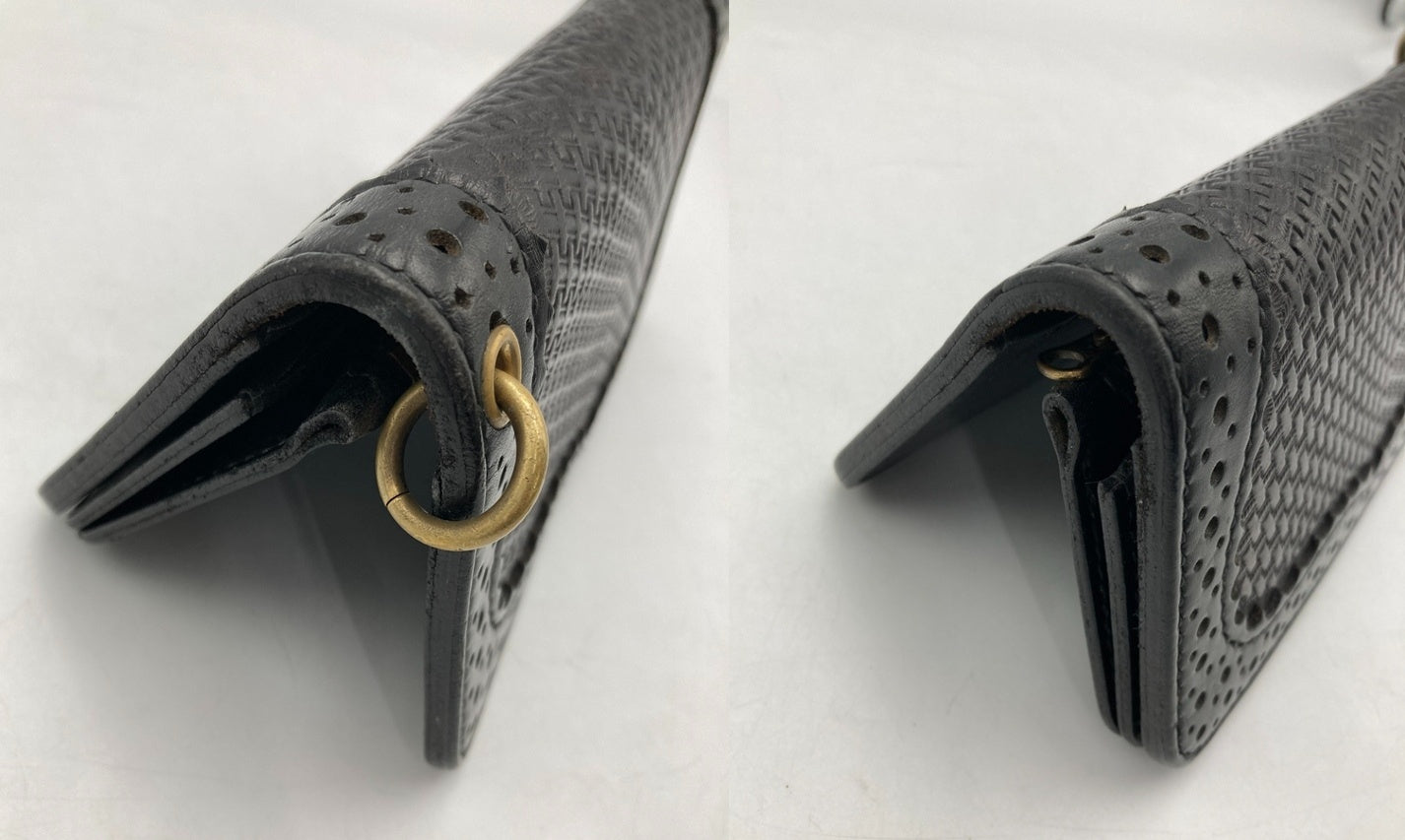 BACKDROP Leathers バックドロップレザーズ バスケットウォレット 中古 D4