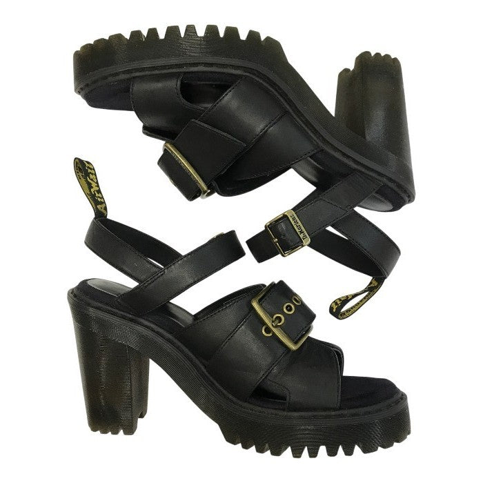Dr.Martens ドクターマーチン GRANIK サンダル レディース レザー ヒール 厚底 バックル グラニク ブラック UK5 中古 T1