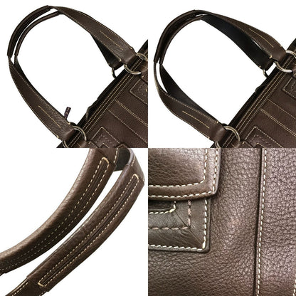 COACH コーチ ハンドバッグ レディース レザー セミショルダー ベルトデザイン ブラウン 02764 中古 T1