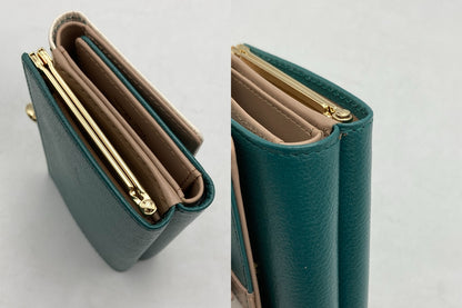 Samantha Thavasa Petit Choice サマンサタバサ プチチョイス バイカラー フロントベルト 口金折財布 中古 D4