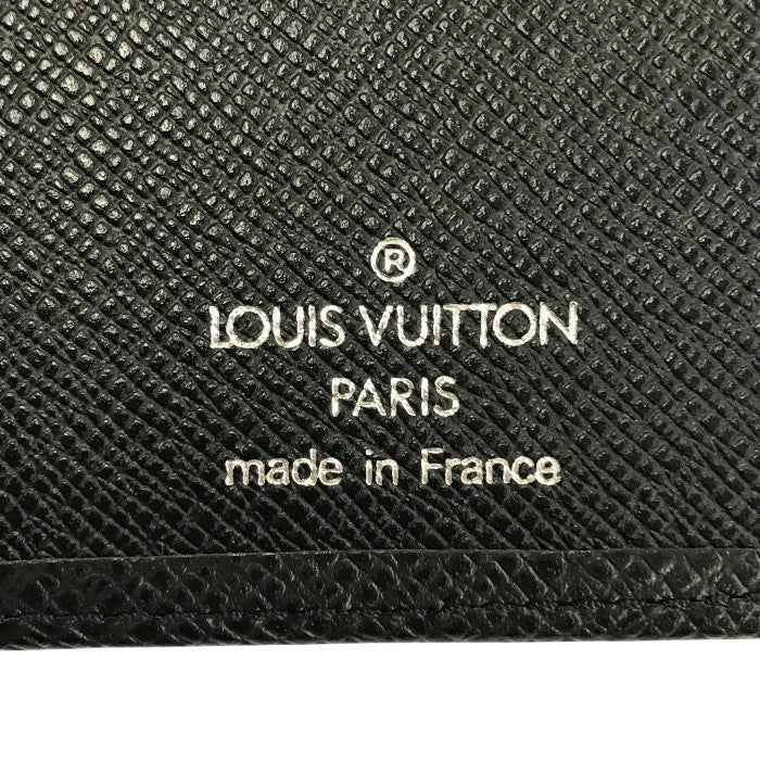 LOUIS VUITTON ルイヴィトン タイガ ポルトフォイユ・ブラザ 長財布 メンズ 2つ折り 旧型 小銭入れあり ブラック M30501 中古 T1