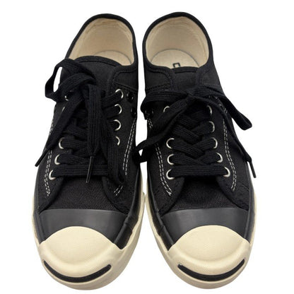 converse コンバース BIOTOP ビオトープ JACK PURCELL ジャックパーセル スニーカー 24.5cm 靴 シューズ おしゃれ レディース キャンバス ブラック 中古 W４