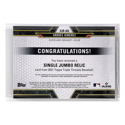 TOPPS MLBカード TRIPLE THREADS ANDRES GIMENEZ CLEVELAND INDIANS /48 #SJR-AG 中古 IT1