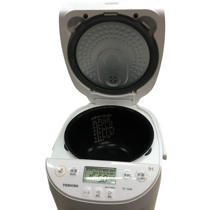 TOSHIBA 東芝 備長炭ダイヤモンド釜 IH 5.5合 炊飯器 RC-10HR(W) ホワイト 中古 Y4