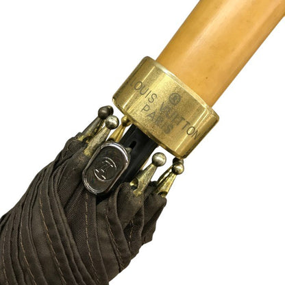 LOUIS VUITTON ルイヴィトン モノグラム パラプルュイ ジブレ 長傘 レディース 60cm 8本骨 ナイロン ジャンプ式 雨傘 ブラウン M70107 中古 T1