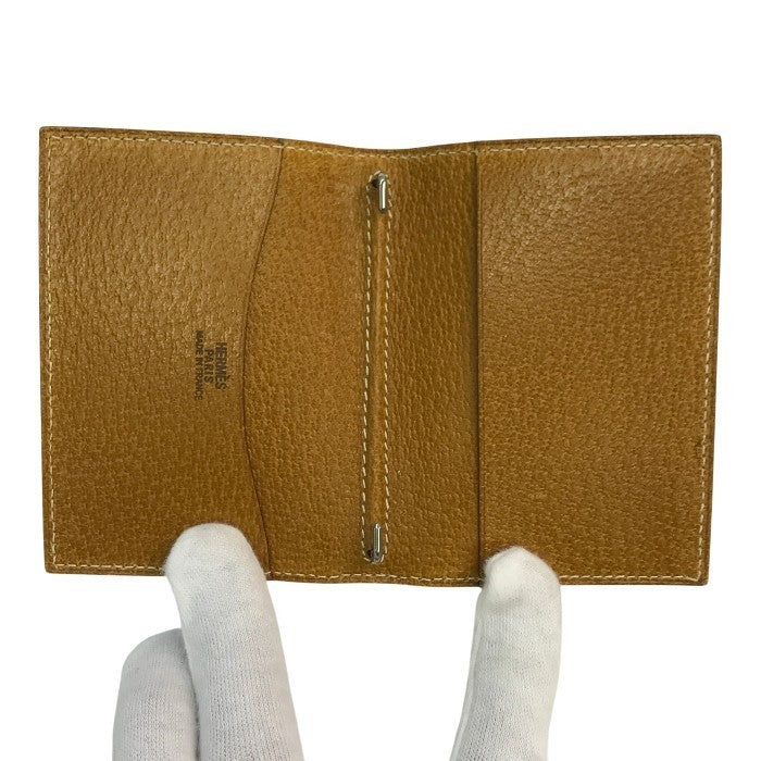 HERMES エルメス アジェンダPM 手帳カバー ユニセックス レザー コンパクト メモ ミニサイズ ブラウン 中古 T1