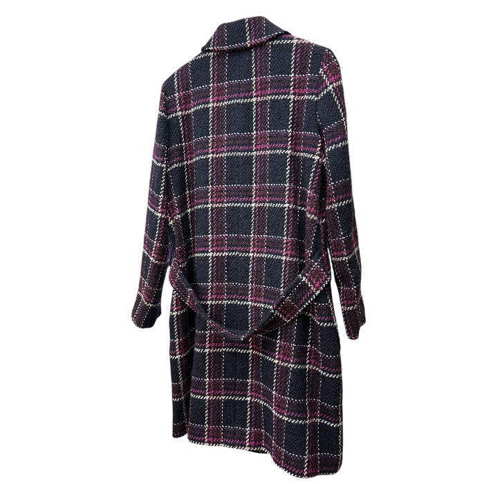 MaxMara STUDIO マックスマーラ スタジオ コート 38 アウター ロング レディース チェック柄 中古 W４