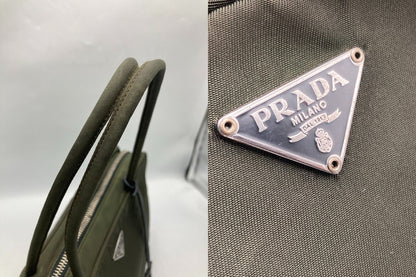 PRADA プラダ テスート トートバッグ カーキ 中古 D4