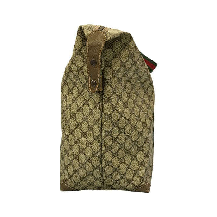 GUCCI グッチ ボストンバッグ ユニセックス オールド シェリー 旅行 大型 ショルダーバッグ PVC ブラウン 6211 中古 T1