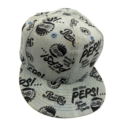 NEWERA ニューエラ × Pepsi ペプシ キャップ メンズ コットン デニム 帽子 ライトブルー 希少 カジュアル コラボ 中古 W1