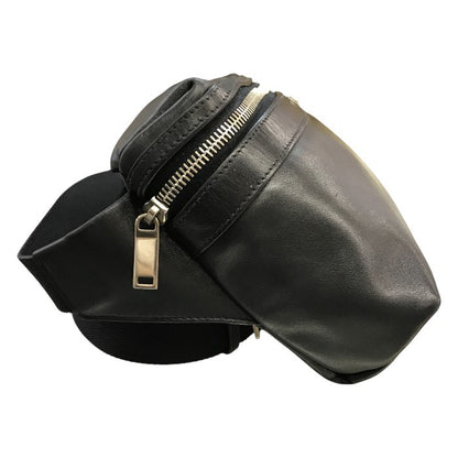 SAINT LAURENT サンローラン クロスボディバッグ メンズ レザー キーリング付き シンプル 無地 ブラック 中古 T1