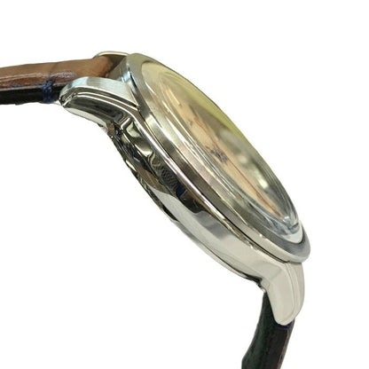 Paul Smith ポールスミス ケンブリッジ ビッグデイト 腕時計 メンズ アナログ クォーツ レザーベルト SS シルバー/ブラウン YA30-S084270 中古 T1