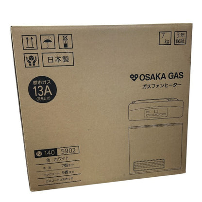 未開封品 ノーリツ 大阪ガス ガスファンヒーター ホワイト 2.44kw 都市ガス用 木造7畳まで/コンクリート9畳まで 140-5902 GFH-2406S NORITZ OSAKAGAS 冬 暖房器具 家電 中古 W４