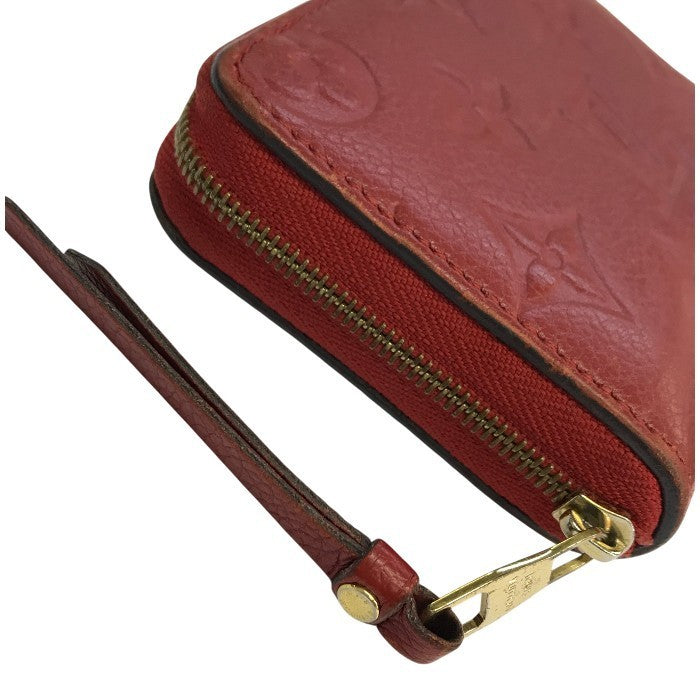 LOUIS VUITTON ルイ ヴィトン モノグラム アンプラント ジッピー コインパース ユニセックス ラウンドジップ 小銭入れ レザー スカーレット M63696 中古 T1