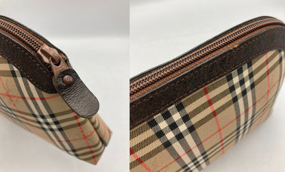 Burberrys バーバリーズ ノバチェック シャドーホース クラッチバッグ 中古 D4
