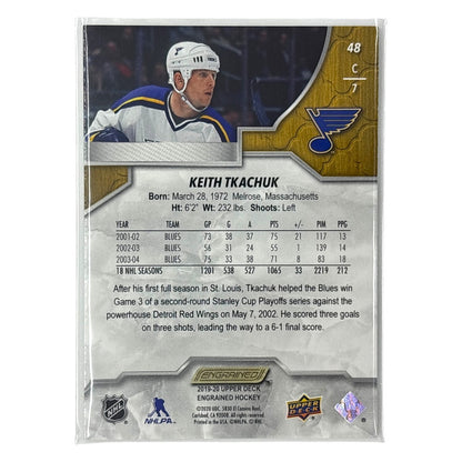 UPPER DECK NHLカード ENGRAINED KEITH TKACHUK BLUES /299 #48 中古 IT1