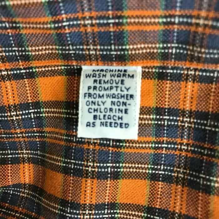 Ralph Lauren ラルフローレン シャツ メンズ 長袖 チェック オレンジ/ネイビー Lサイズ トップス ビッグシャツ 中古 W1