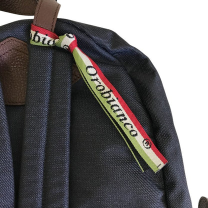 Orobianco オロビアンコ リュック ネイビー ブラウン メンズ 通勤 おしゃれ レザー お出掛け 中古 W1